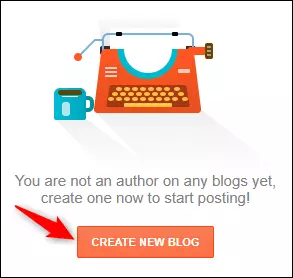 click on create new blog