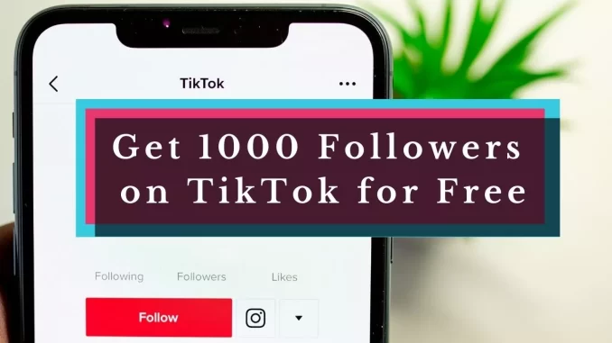 Get 1000 Followers on TikTok for Free